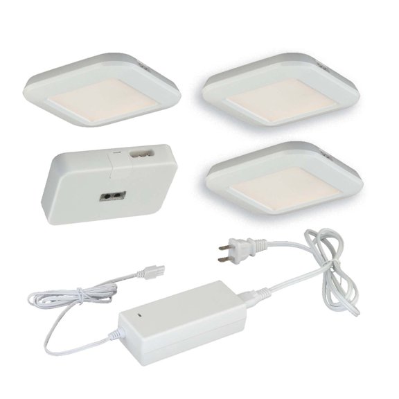 Vaxcel-X0029-3 Inch 9W 3 LED Under Cabinet (Pack of 3)White Finish with Frosted Glass