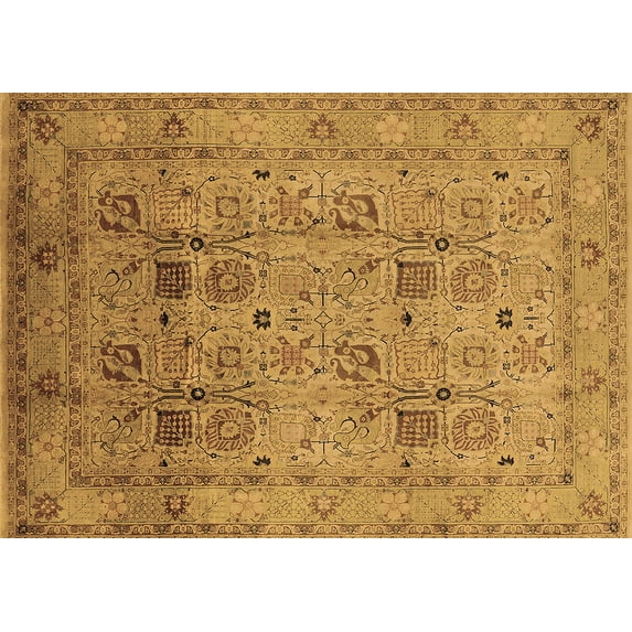 Ahgly Company Indoor Rectangle Oriental Brown Industrial Area Rugs, 6' x 9'