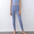 thumbnail image 2 of TIREOW Girls High Elasticity Leggings Stretch Snug Fitting Imitation Denim Leggings Pants Elastic Waist Sports Yoga Tight Pants, 2 of 5