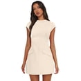 thumbnail image 4 of Vestido Resort Wear OFEEFAN para mujer, corte ajustado, color albaricoque S, 4 of 6
