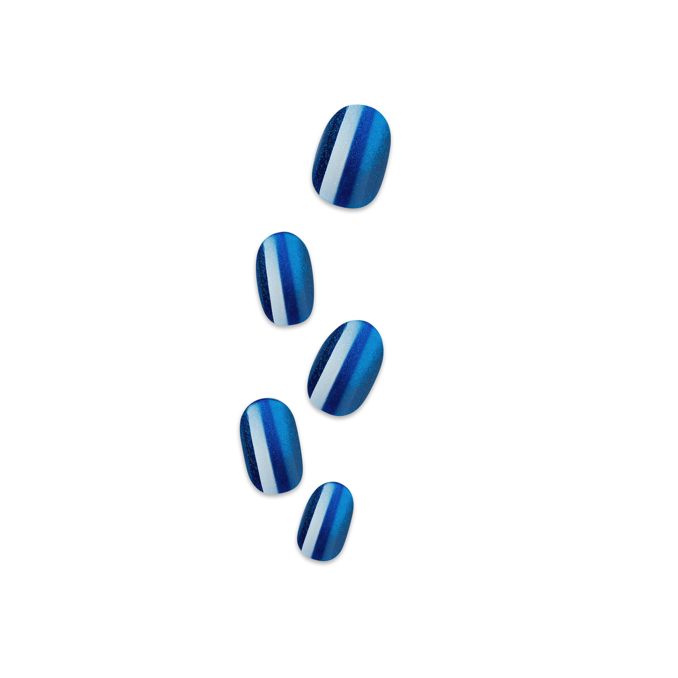 Kiss Impress ColorFX Short Oval Press-On Nails, Blue, 30pc photo 5