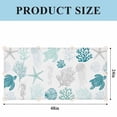 thumbnail image 3 of Turquoise Coastal Fluorescent Light Covers, Nautical Summer Beach Coral Sea Turtle Magnetic Light Covers for Ceiling Lights, Fluorescent Ceiling Shade for Classroom Bedroom Office 4x2Ft x 3PCS, 3 of 8