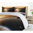 thumbnail image 5 of Ambesonne Galaxy Duvet Cover Sets, Moons Universe Earth, 2-Queen, Yellow White Brown, 5 of 7