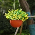 thumbnail image 3 of 4 Bundles Artifical Spring Flower Outdoor Fake Plant Decor UV Resistant Faux Plastic Plants Hanging Plante Halloween Flower for Home Garden Porch Thanksgiving Christmas Decorations, 3 of 5