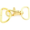 thumbnail image 5 of Swivel Trigger Snap Hooks Classic Lobster Clasps with D-Rings for Purse Strap Lanyard Leather Craft 10 Sets CSD1 (3/4 Inch, Gold), 5 of 8