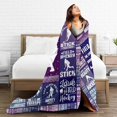 thumbnail image 5 of Hockey Blanket for Boys Girls, Cool Hockey Sports Themed Design Printed Purple Throw Blankets for Kids Lap, Chair Sofa, Warm Soft Cozy Blanket, 40"x 50", 5 of 6