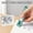 Green, variant on Portable Push Stapler, Reusable Clips Handheld Paper Clam Dispenser, No Hole Binding Tool for Documents, Zip Clip for Paper for Home and Office - White