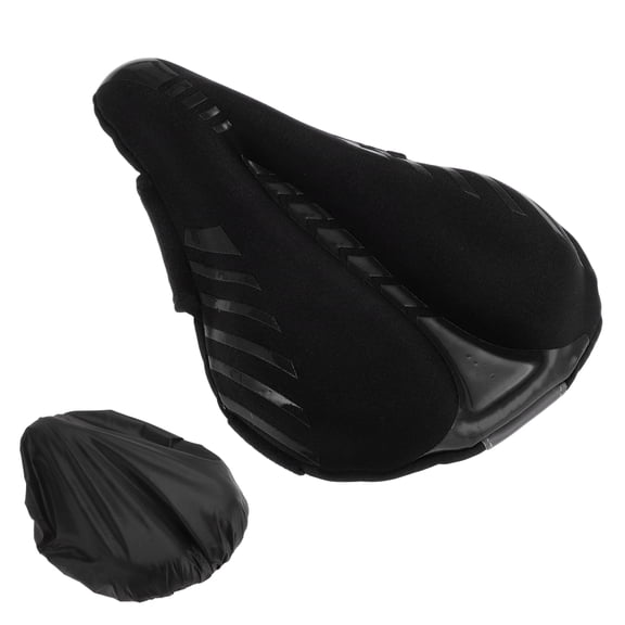 Cojín de Asiento de Bicicleta Cómodo de Unique Bargains para Doble Absorción de Choques, Sillín Ergonómico de Bicicleta con Acolchado Impermeable y Suave para Montaña Engrosado 3D 1 Juego