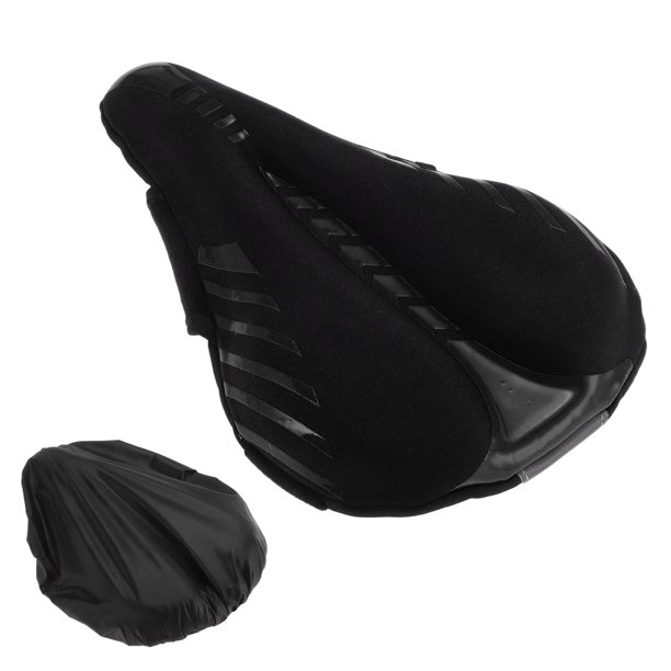 Cojín de Asiento de Bicicleta Cómodo de Unique Bargains para Doble Absorción de Choques, Sillín Ergonómico de Bicicleta con Acolchado Impermeable y Suave para Montaña Engrosado 3D 1 Juego