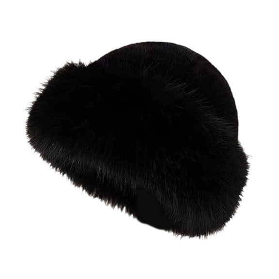 Gorro de piel sintética de invierno Strade Fareast Limited para mujer negro
