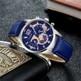 thumbnail image 2 of Fsqjgq Watches for Men Waterproof Stainless Steel Leather Strap Calendar Digital Analog Watch Bussiness Dress Wristwatch B, 2 of 2