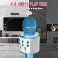 thumbnail image 2 of PayUSD Wireless Microphone for Kids Bluetooth Karaoke Microphone for adults 5-in-1 Portable Handheld Mic Speaker Birthday Christmas Gifts Toys for Girls Boys Adults All Age, Blue, 2 of 9