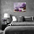 thumbnail image 6 of Purple Zen Wall Art Spa Bathroom Decor Canvas Prints Lavender Candles Stone Painting Pictures Wall Decor Framed Modern Artwork Decor for Bathroom Living Room 12"x16", 6 of 6