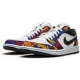 thumbnail image 2 of Jordan Mens Shoes Nike 1 Low Nothing But Net CZ8659-100 9 White/Dark Obsidian-team Red, 2 of 5