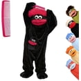 thumbnail image 6 of Adult Silly Onesie Funny Monster Hooded One Piece Loungewear Fleece Pajamas, 6 of 6