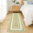 thumbnail image 3 of Checkered Area Rug 2x6, No Slip Washable Rug, Modern Bedroom Rug Under Bed Ultra Carpet, Low-Pile Rugs for Living Room Bedroom Dining Room, Green, 3 of 7