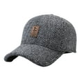 thumbnail image 1 of relayinert Polyester Winter Baseball Cap With Ear Muffs For Men Stay Warm And Stylish Suitable For Many Grey, 1 of 6