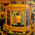 thumbnail image 6 of Oriental Furniture 6 ft. Tall Black Lacquer Room Divider - Courtyard - 4 Panel, 6 of 6