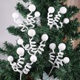 thumbnail image 3 of Set de decoración para árbol de Navidad, bola de lentejuelas blancas ZHANYIGY, 3 of 6