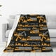 thumbnail image 1 of Balery Yellow Excavator Manta de Felpa Suave y Acogedora – Cobija de Franela Aterciopelada para Cama, Lavable y Cálida para Sofá, Mascotas, Transpirable-80"x60", 1 of 7