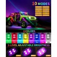 thumbnail image 4 of Luces estroboscópicas LED inalámbricas GSOWO, 4 piezas, 8 colores, USB-C, 4 of 9