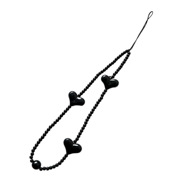 Milaget Sangle de Téléphone en Acrylique Perlée, Lanière Anti-Perte, Élégante pour Enfants, Femmes, Clés de Voiture E