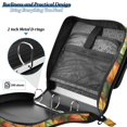 thumbnail image 4 of FORMRS Zipper Binder with Shoulder Strap 2-inch Ring 500 Sheet Capacity File Bag, Green Retro Leaves, 4 of 5