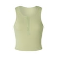 thumbnail image 4 of KelaJuan Women Crop Henley Tank Tops Summer Solid Color Sleeveless Basic Party Vest Streetwear, 4 of 6