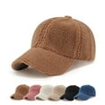 thumbnail image 3 of ZQUUVOU Women's Sherpa Baseball Cap Winter Solid Color Fleece Thick Warm Hat Windproof Outdoor Sporty Headwear Khaki A, 3 of 3
