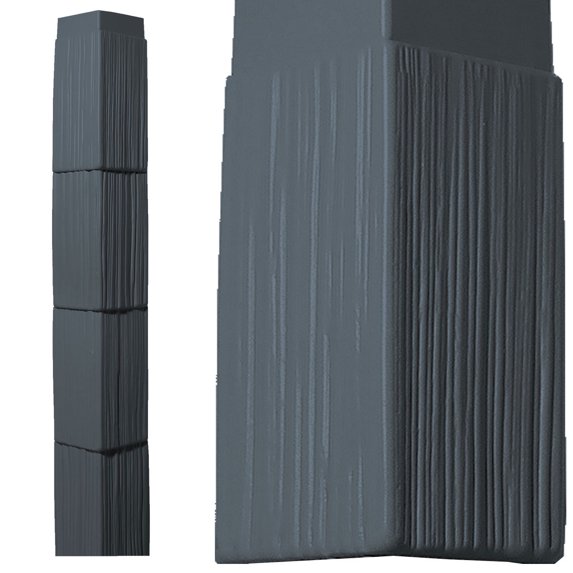 The Foundry 10"W x 60"H Corner Kit for 10" Staggered Shakes (4 Corners and 8 J-Channels), 202 - Oceanside
