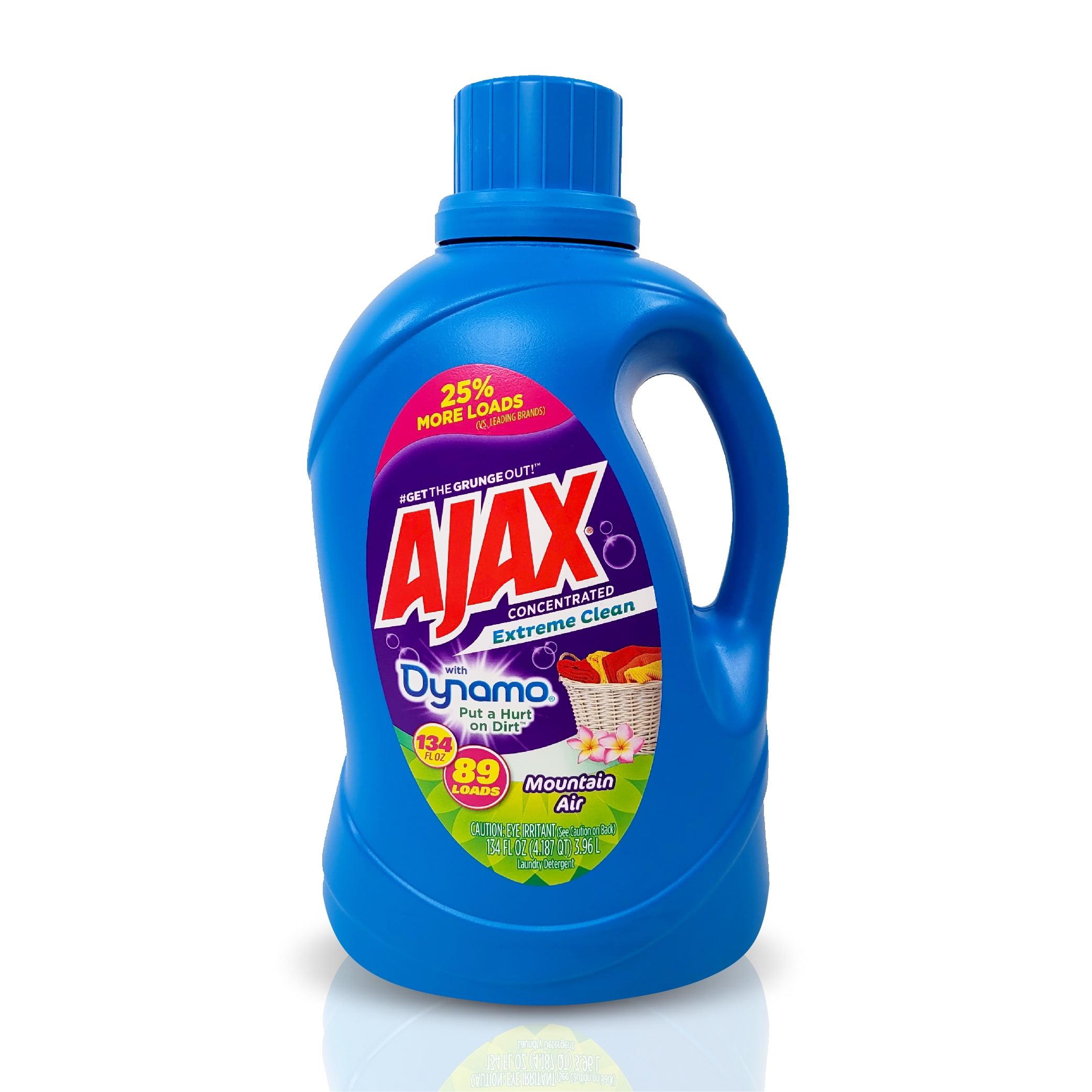 Ajax + Dynamo Mountain Air Liquid Laundry Detergent – Totally Awesome Cleaner with Deep Clean Power, Stain & Odor Remover, HE Compatible, 134oz (Pack of 2), 178 Loads, Fresh Scent