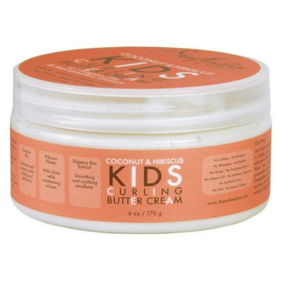 Shea Moisture Kids Curl Butter Cream Coconut & Hibiscus 6 oz (Pack of 3)