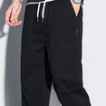 thumbnail image 5 of FRSASU Loose Cargo Pants for Men Stretch Cotton Versatile Elastic Waist Athletic Hiking Golf Pants with Pockets Black, 5 of 5