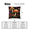 thumbnail image 5 of Mushroom Velvet Throw Covers Pillow Inserts - Set of 2 Decorative Pillows with Unique Patterns for Home Decor, Couch, Bed - 16x16, 18x18, 20x20 Inches, 5 of 6
