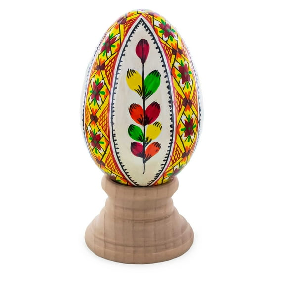 Willow Ukrainian Hand Painted Wooden Easter Egg
