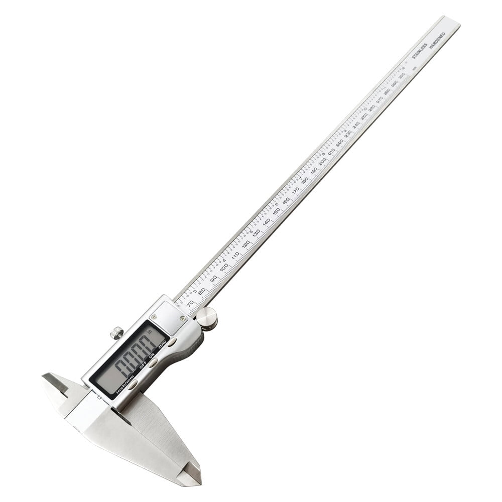 Digital Display Electronic Vernier Caliper 12" Stainless Steel Measuring Tool 300mm