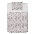 thumbnail image 1 of Brown and White Microfiber Bedspread Set, Pattern with Vegetables Radish Carrot Peppers Herbs Healthy Food, Soft Bedding Set with Pillow Shams & Comforter, 3 Sizes, Dark Brown and White, by Ambesonne, 1 of 1