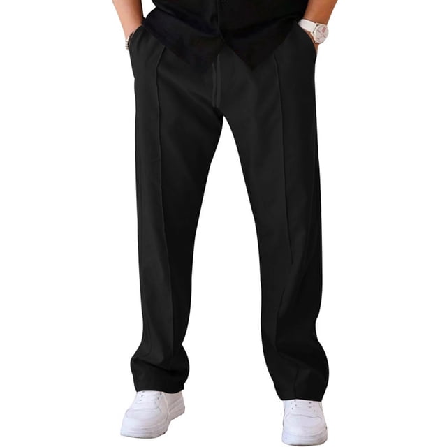 FOCUSNORM Men's Tapered Joggers Lightweight Drawstring Elastic Waist Solid Color Athletic Workout Pants Trousers