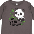 thumbnail image 4 of Inktastic My Yaya Loves Me- cute panda Boys or Girls Long Sleeve Toddler T-Shirt, 4 of 5