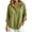 Green-TOPS, variant on Hooded Henley Shirt for Women Cotton Linen Textured 3/4 Sleeve Pocket Loose Casual Blouse Red S