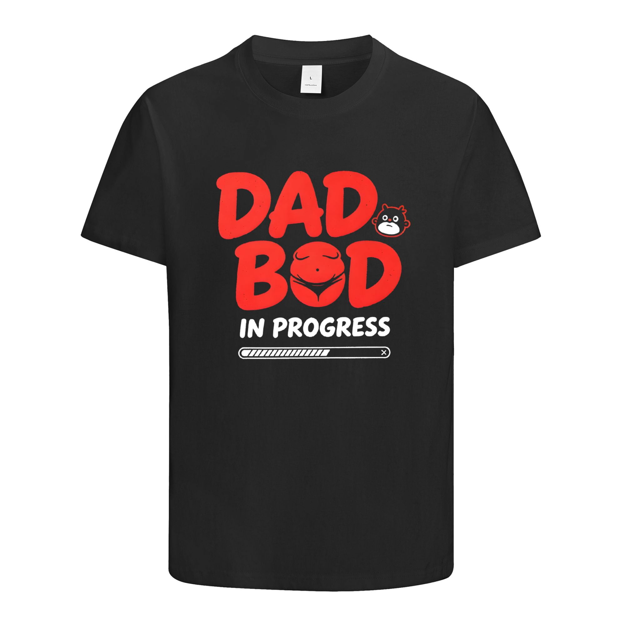 Dad Bod in Progress Funny Shifts, Gifts for Dad, Humor Novelty Graphic Tees Gift Idea for Fathers Day, Dad Birthday, Holiday, Christmas, Dad Shirt, Dad Bod Shirts for Daddy, Size S