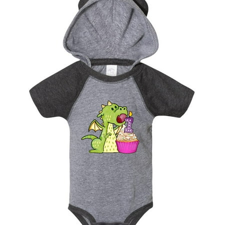 

Inktastic Dragon Cupcake 1st Birthday Gift Baby Boy or Baby Girl Bodysuit
