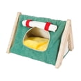 thumbnail image 2 of Cama para conejillos de indias, nido para hámster, plataforma de actividades cálida, escondite para conejillos de indias verde, 2 of 8
