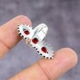 thumbnail image 4 of Natural Italian Red Coral Gemstone 925 Sterling Silver Gift Ring Size 7, 4 of 4
