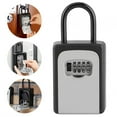 thumbnail image 1 of Key Lock Box, Easy To Install Household Key Safe Box Password Lock Box, 4 Digit Codes Lock Safe Box For Travel,Business Travel Store House Keys /Car Keys, 1 of 8