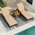 thumbnail image 4 of Costway 2-Piece Patio Rattan Chaise Lounge with Side Table Outdoor Reclining Chair Set Mix Brown,Beige, 4 of 10