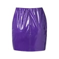 thumbnail image 3 of Qiylii Women‘s Skinny Sequined Pencil Skirts Sexy Leather Bodycon Mini Skirt, 3 of 6