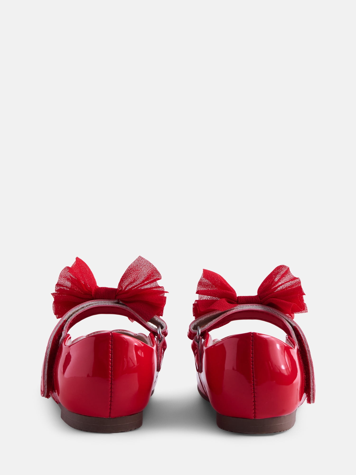 Wonder Nation Baby and Toddler Girls Tulle Bow Ballet Flats