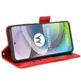 thumbnail image 3 of for Motorola Moto G 5G(2022) Wallet Case, Lychee Pattern PU Leather Shockproof Flip Folio Cover with Card Slots Holder Magnetic Clasp Lock Drop Resistant Kickstand Phone Case,Red, 3 of 5