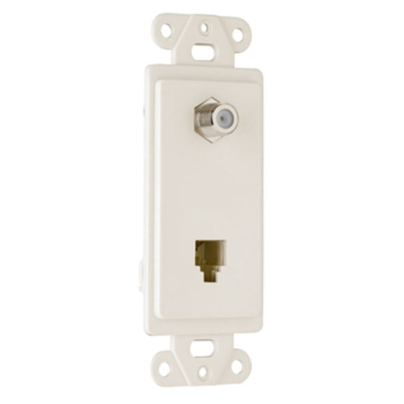 Pass & Seymour 26TELTVLACC10 Combination Wallplate Almond
